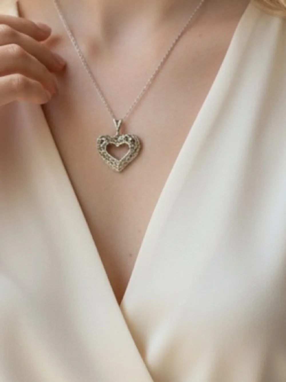 Sterling Silver Heart Pendant Necklace‎ - Silver Heart Jewelry